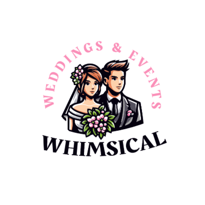 bride and groom holding flower bouquet