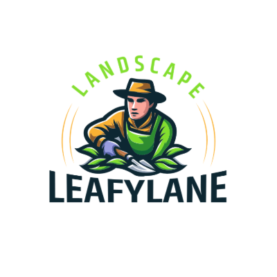 gardening logo of man wearing hat hoeing