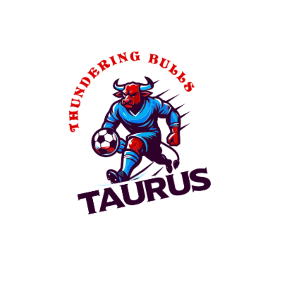 angry bull athlete kicking soccer ball