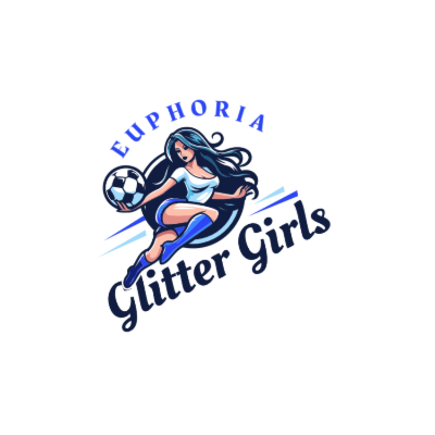 fashionable female soccer player jumping high