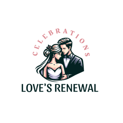 illustrative wedding couple facing each other