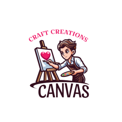 eager boy artist painting heart on an easel