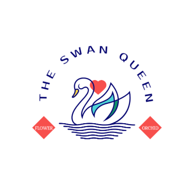 swan with a red heart