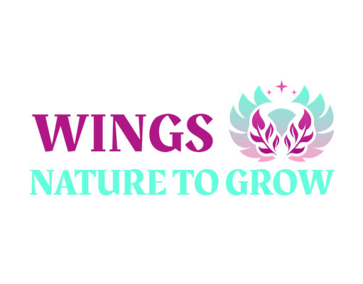3D wings with flowers and stars
