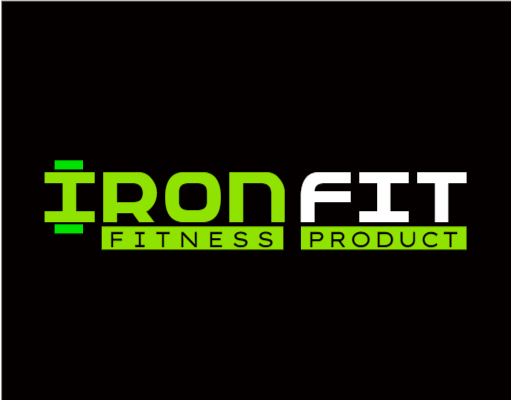 fitness logo template dumbbell with text