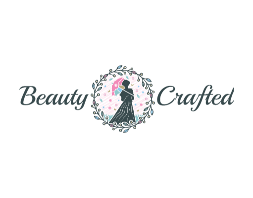 beauty logo icon girl holding umbrella in frame