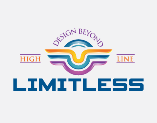 make an aviation logo 3D colorful wings