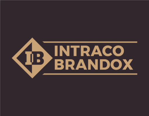 construction logo initials in diamond with lines