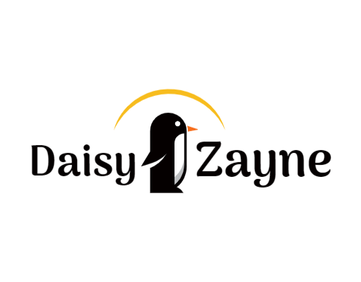 animal logo cute penguin under crescent