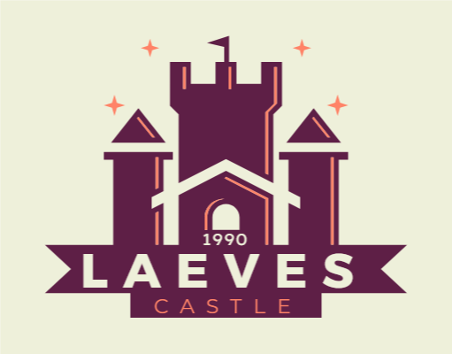 travel agency logo castle towers with stars