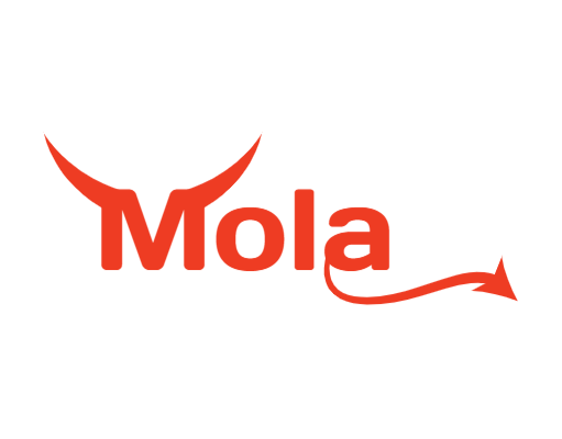 alphabets logo devil horns tail on letters
