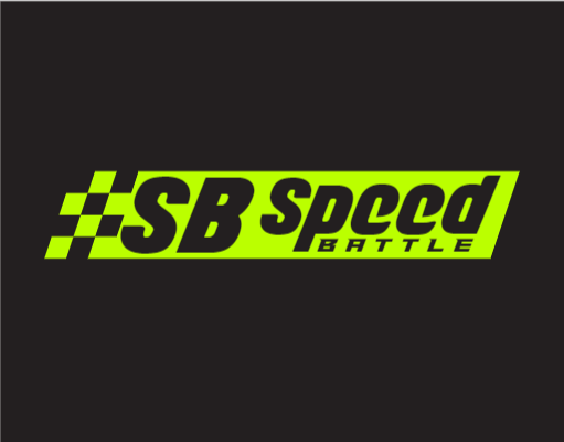 sports logo initials text in checkers flag 