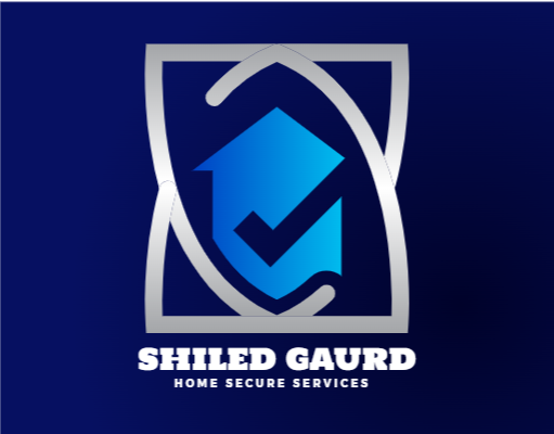 security logo house with checkmark in shield