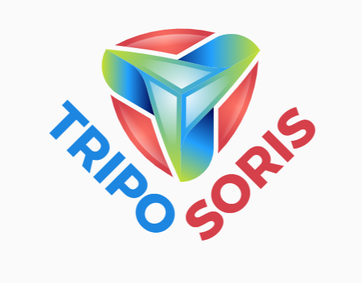 arts logo online 3D gradient interlocking shape