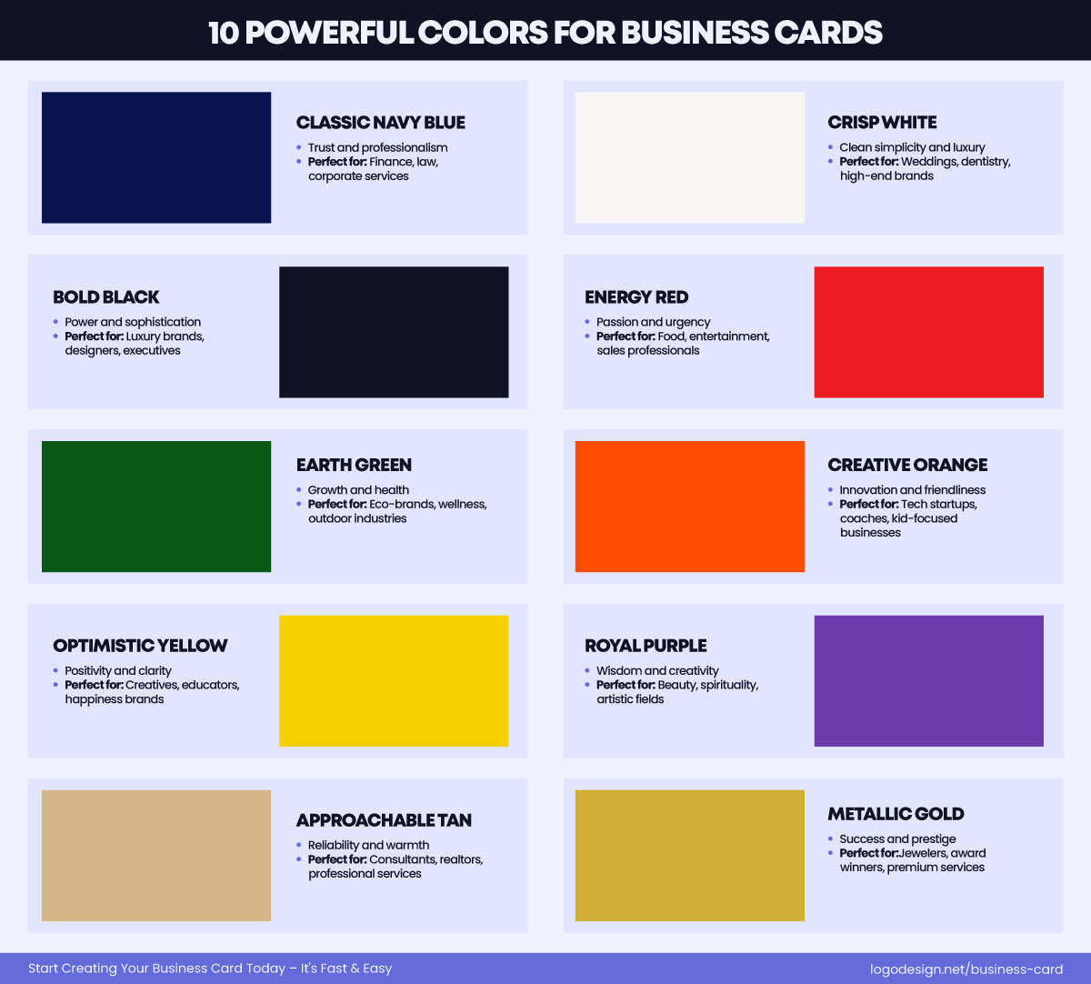 10 Business Card Colors That Make a Statement 10 Business Card Colors That Make a Statement
