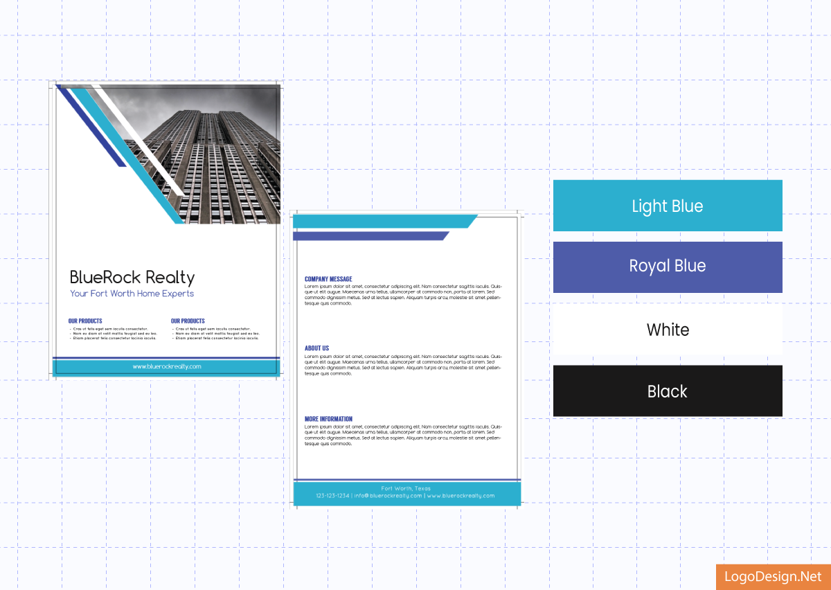 BlueRock Realty Flyer colors BlueRock Realty Flyer colors