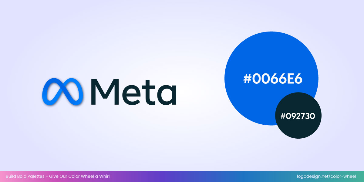 Meta’s blue logo colors Meta’s blue logo colors