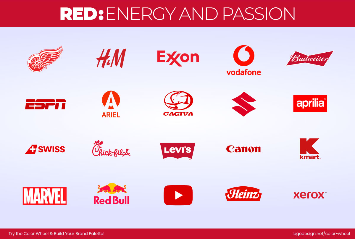 Red - Associated with Energy and Passion Red - Associated with Energy and Passion