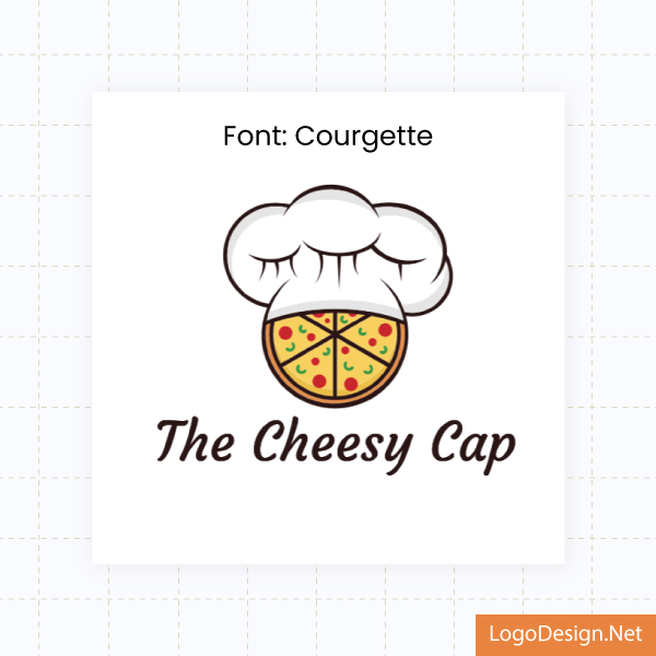 Two frames showing two Cheesy Cap logos with different typography Two frames showing two Cheesy Cap logos with different typography