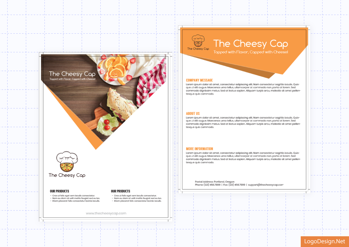 A logo of the Cheesy Cap on a Flyer A logo of the Cheesy Cap on a Flyer