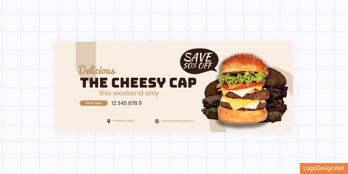 A logo concept of The Cheesy Cap on a Social Header A logo concept of The Cheesy Cap on a Social Header