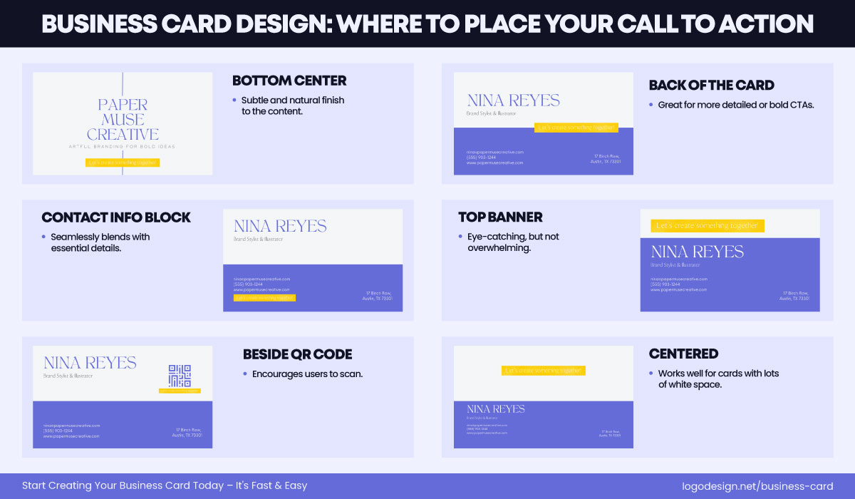 How to Position Your CTA on a Business Card How to Position Your CTA on a Business Card