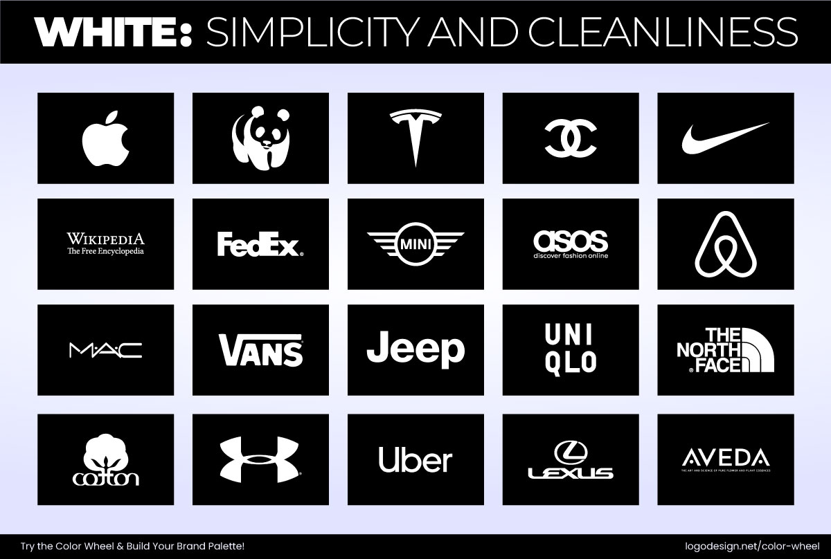 White – Associated with Simplicity and Cleanliness White – Associated with Simplicity and Cleanliness