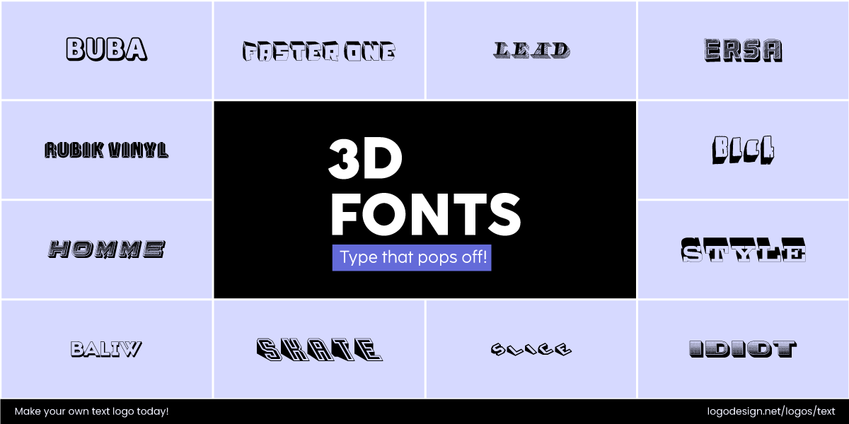 3D Fonts 3D Fonts