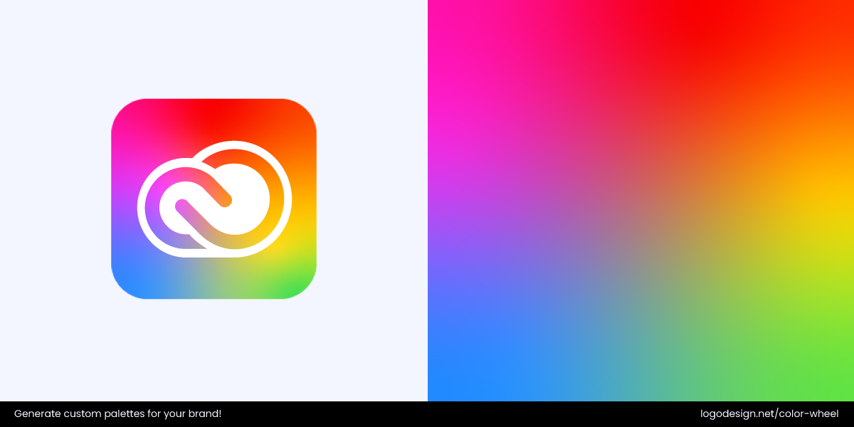 Adobe Creative Cloud’s gradient logo blends red and orange to express creativity