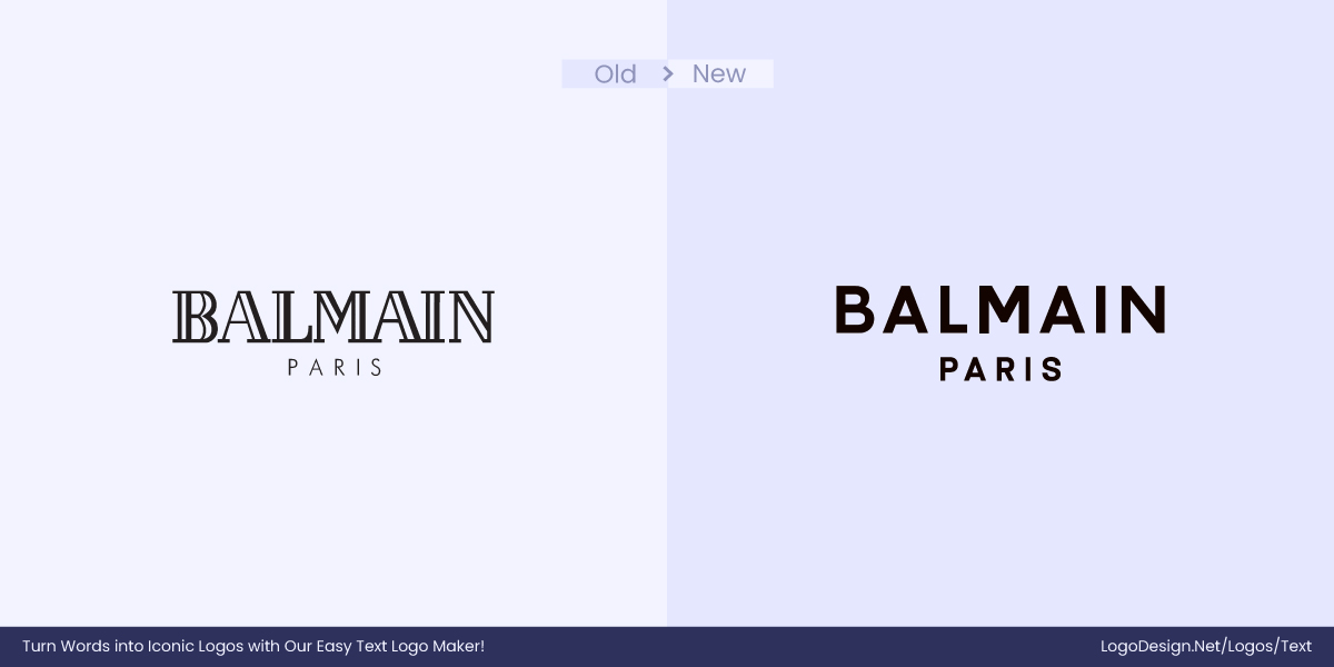 Balmain Logo Before After Balmain Logo Before After