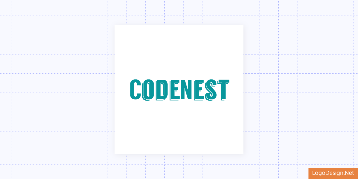 CodeNest Modern Font Design Logo CodeNest Modern Font Design Logo