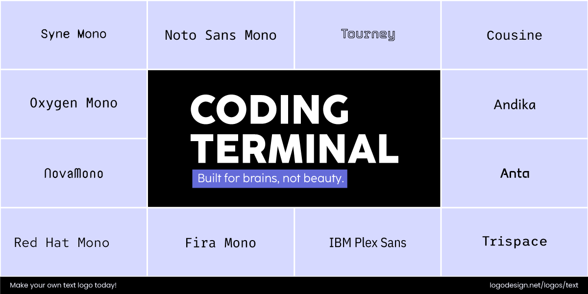 Coding Terminal Fonts Coding Terminal Fonts