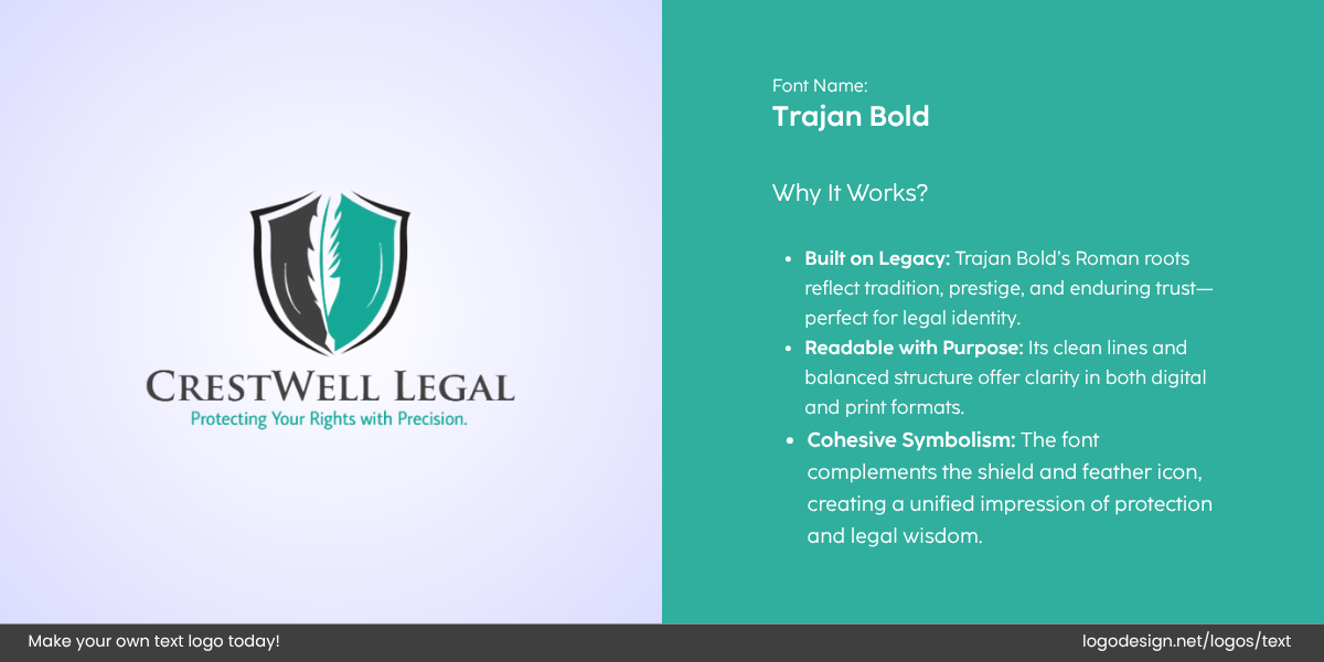 Crestwell Legal Logo Font and Typography Crestwell Legal Logo Font and Typography