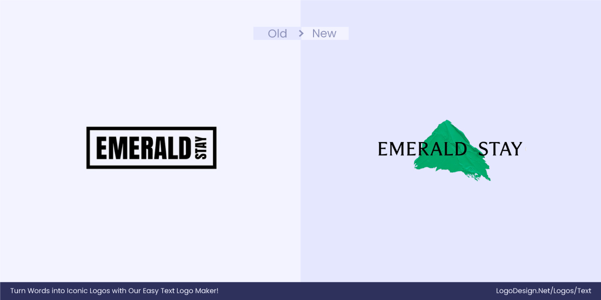 Emerald Stay Logo Before After Emerald Stay Logo Before After