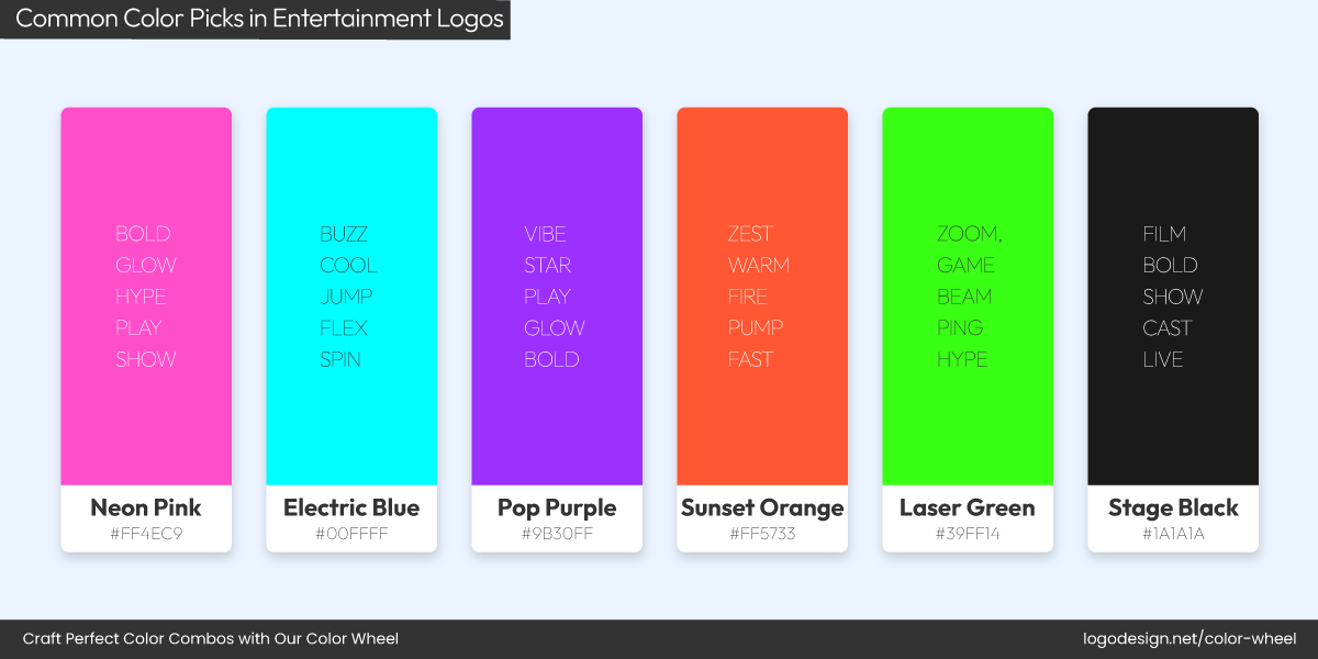Entertainment Color Palette Entertainment Color Palette
