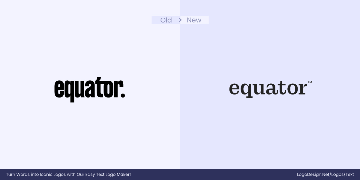 Equator Logo Before After Equator Logo Before After