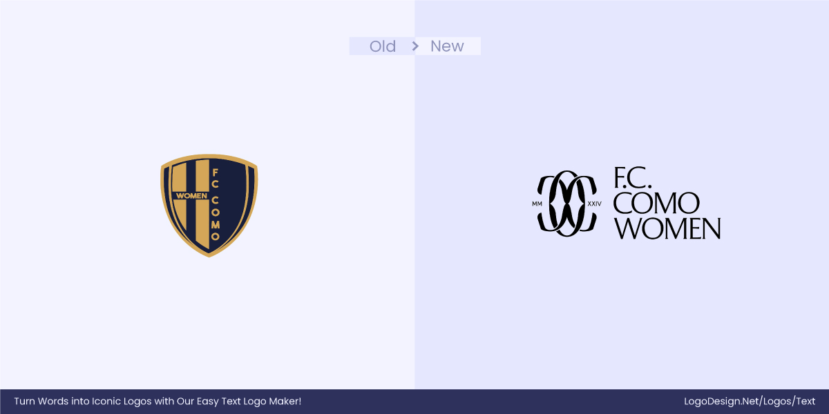 F.C. Como Women Logo Before After F.C. Como Women Logo Before After