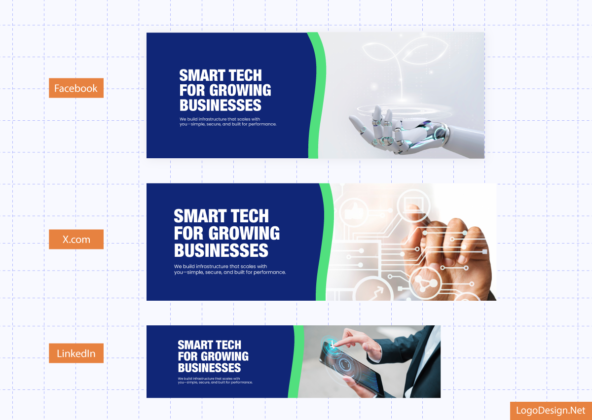 Facebook, Twitter and LinkedIn header Facebook, Twitter and LinkedIn header