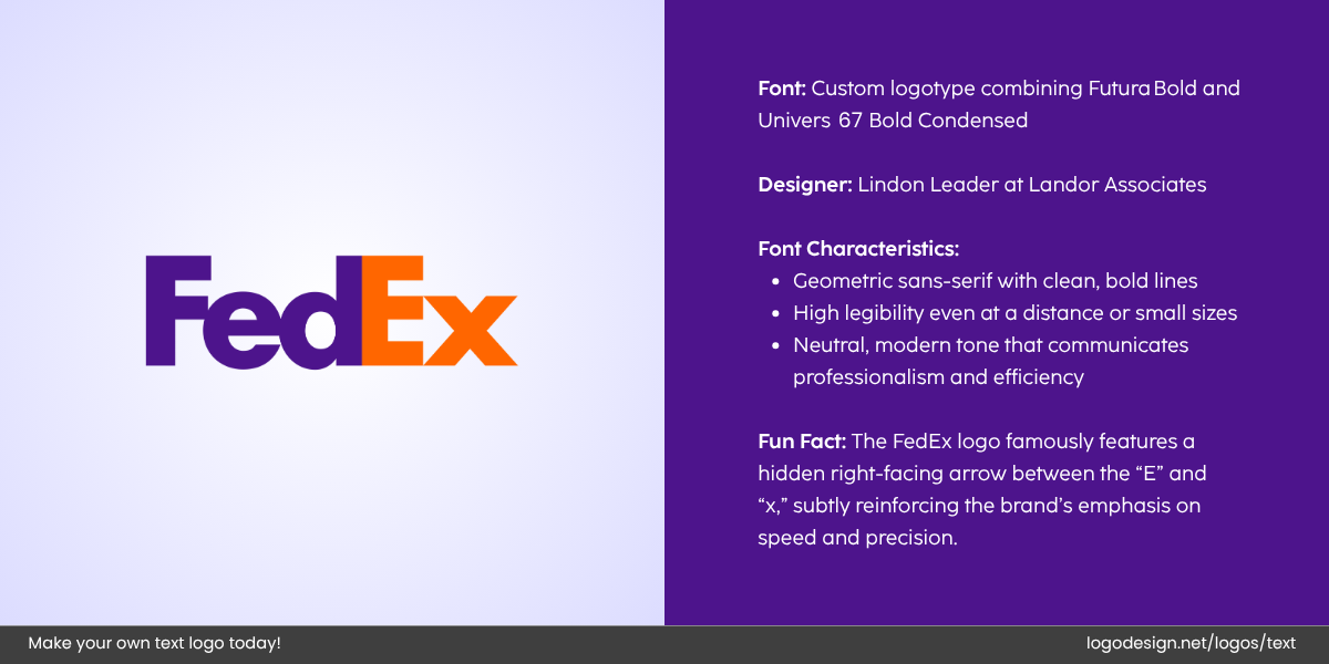 FedEx Logo Font and Typography FedEx Logo Font and Typography