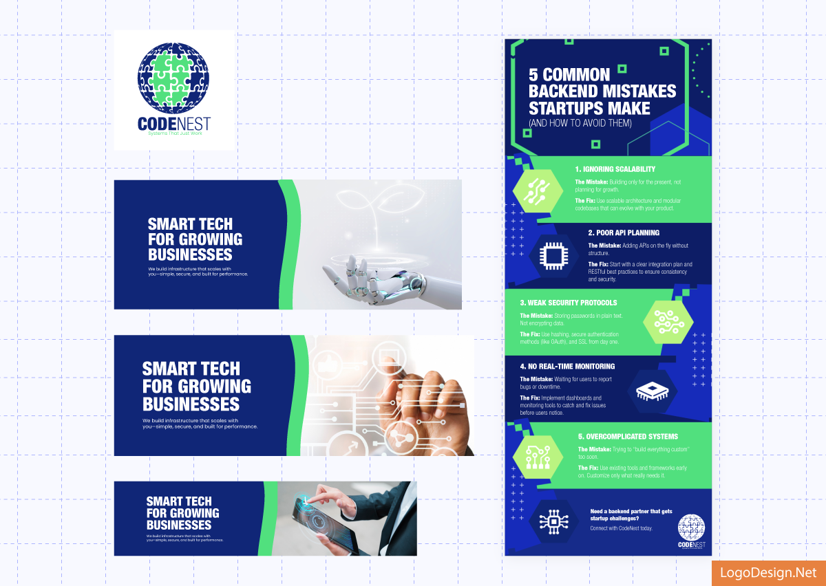 Final logo, social header and infographic Final logo, social header and infographic