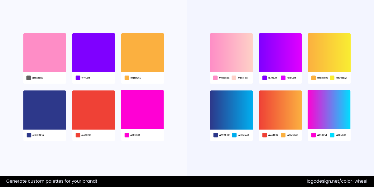 The difference between flat and gradient colors