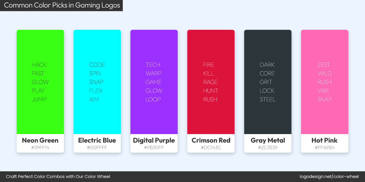 Gaming Color Palette Gaming Color Palette