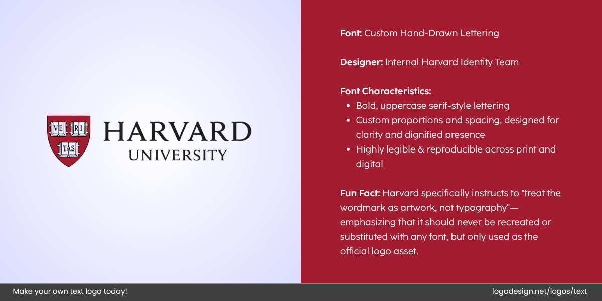 Harvard University Logo Font and Typography Harvard University Logo Font and Typography