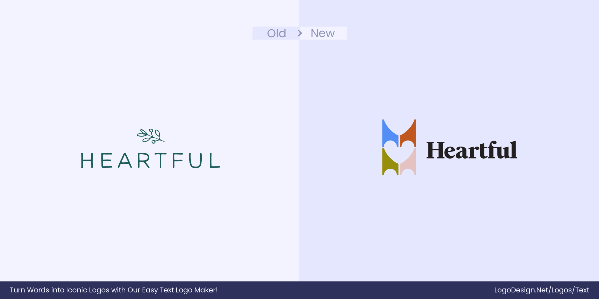 Heartful Logo Before After Heartful Logo Before After