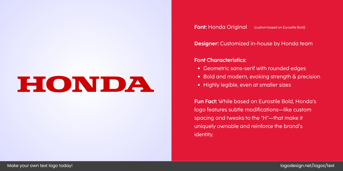 Honda Logo Font and Typography Honda Logo Font and Typography