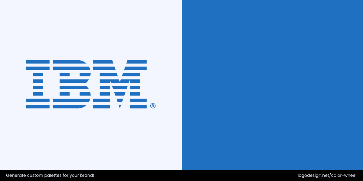 IBM uses a solid blue color to convey trust and professionalism