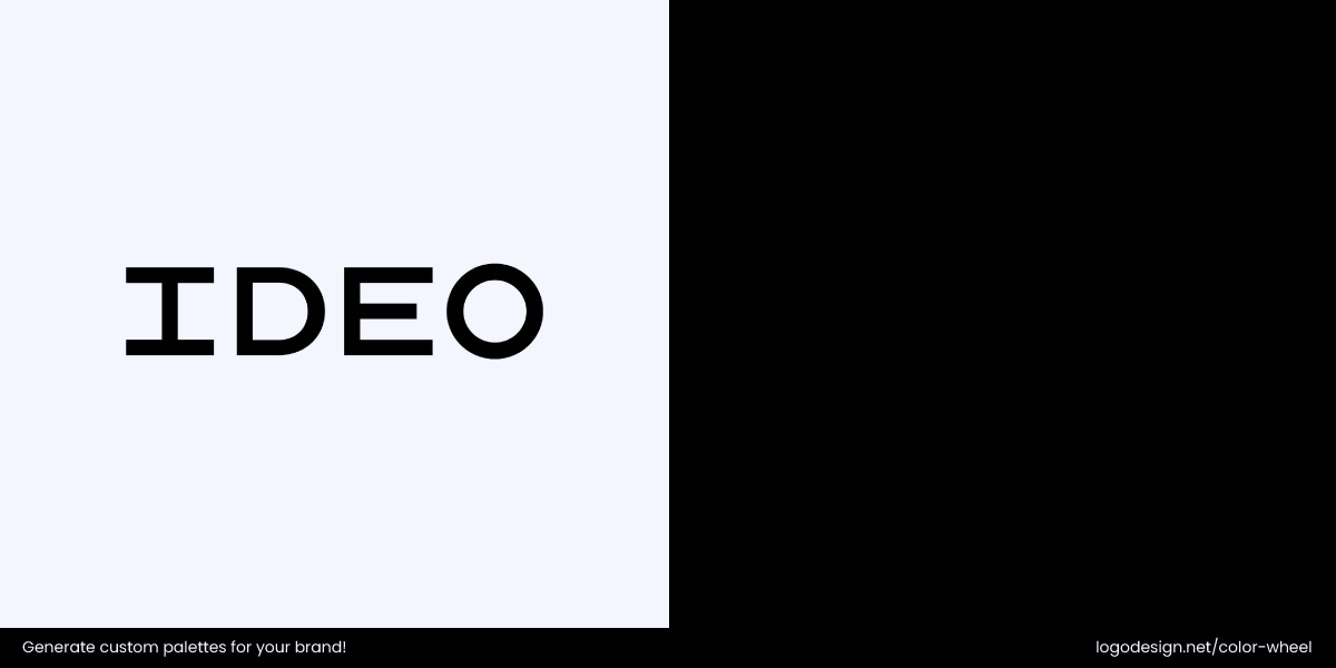 The IDEO logo’s black color adds strength, clarity, and timeless appeal