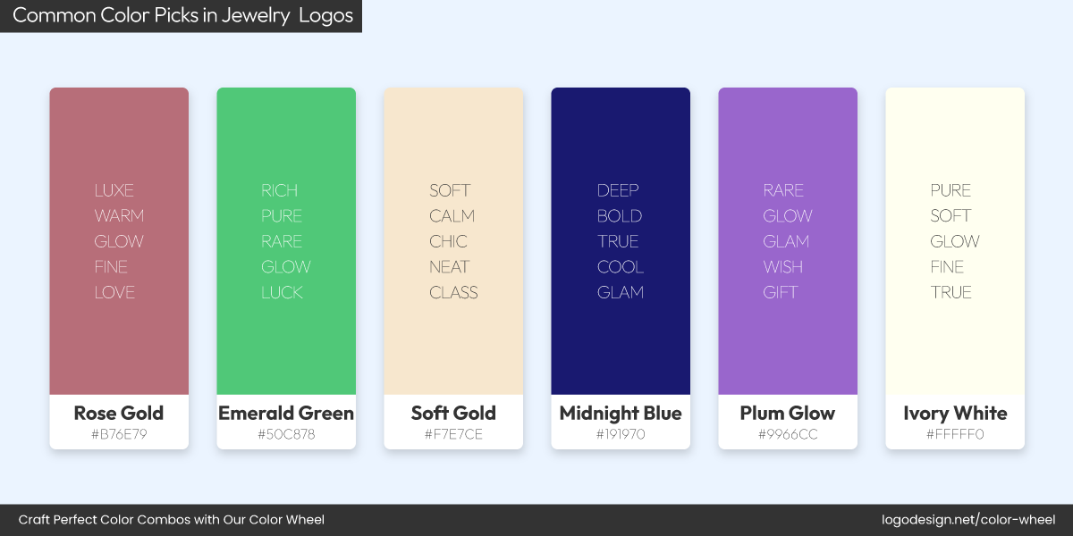 Jewelry Color Palette Jewelry Color Palette