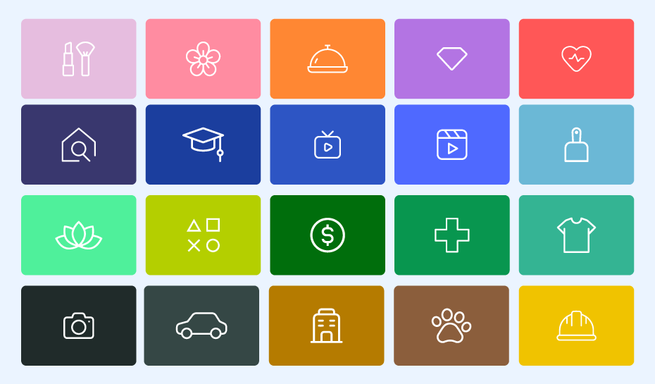 Logo colors in different industries