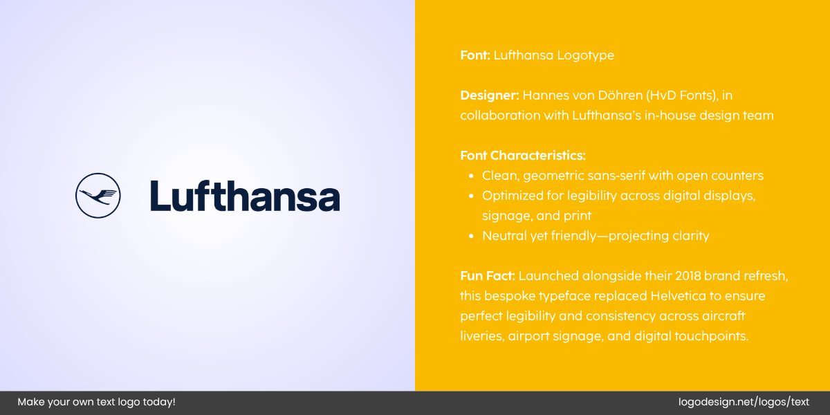 Lufthansa Logo Font and Typography Lufthansa Logo Font and Typography